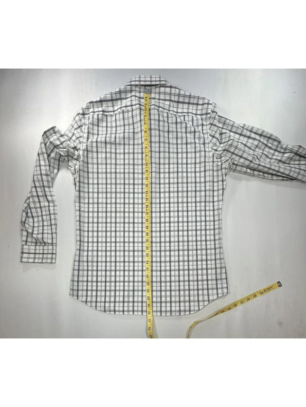 Banana Republic Non-Iron Grant Fit Slim Check Black Men L